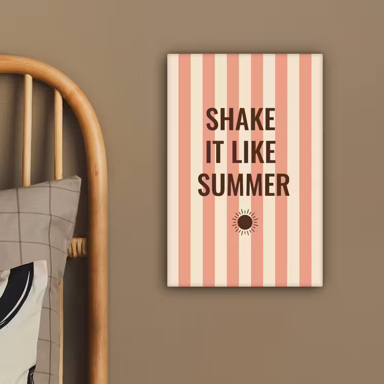 Zomer - Quote - Strepen canvas 2cm klein -sfeer3