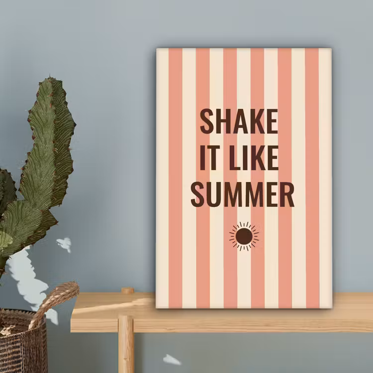 Zomer - Quote - Strepen canvas 2cm klein -sfeer4