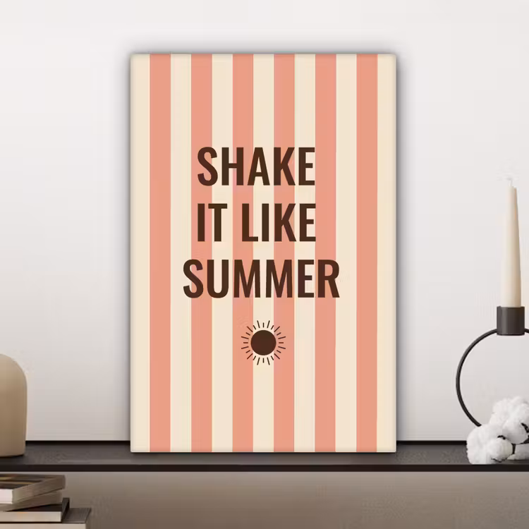 Zomer - Quote - Strepen canvas 2cm klein -sfeer6