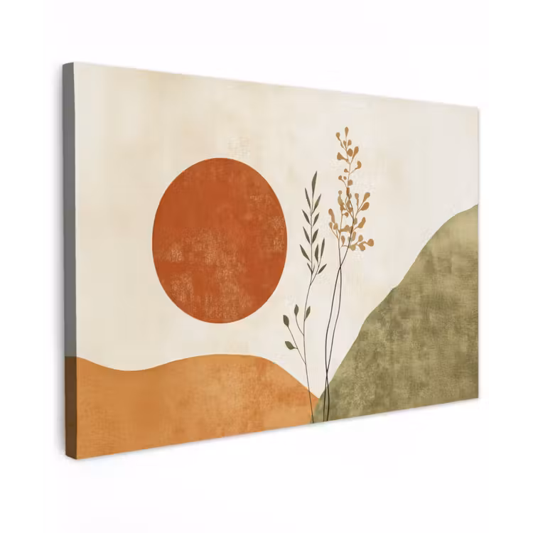 Zon - Abstract - Takken - Oranje canvas 2cm klein -z3d