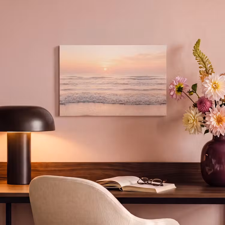Zon - Strand - Roze canvas 2cm klein -sfeer4
