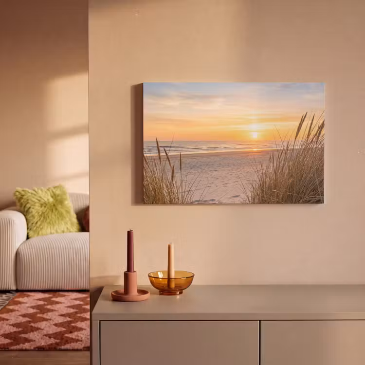Zonsondergang - Duinen - Zee canvas 2cm klein -sfeer1
