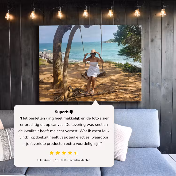 review foto op canvas
