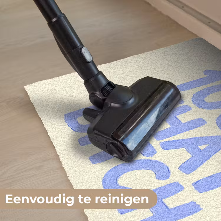 100% that bitch - Blauw - Wit Deurmat klein -reinigen_NL