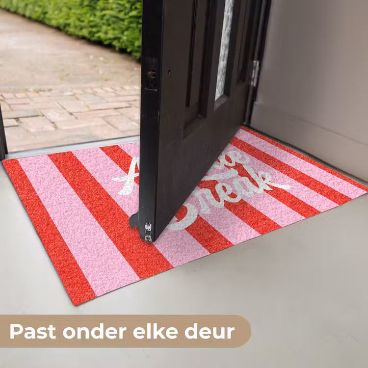 A Little Break - Strepen - Rood - Roze Deurmat klein -USP_NL