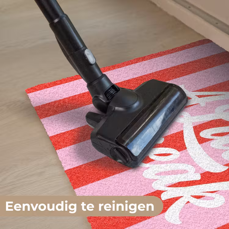 A Little Break - Strepen - Rood - Roze Deurmat klein -reinigen_NL