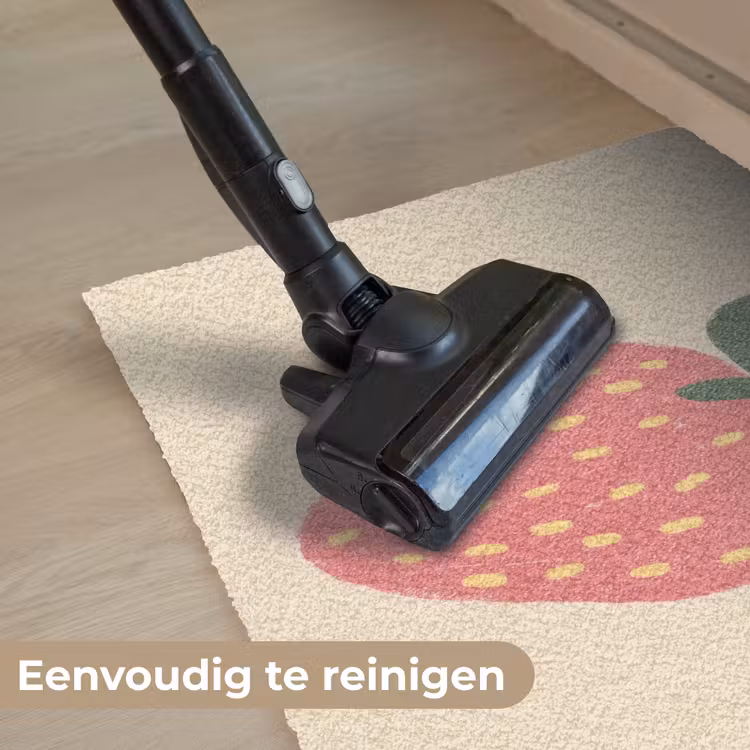 Aardbei - Minimalistisch - Rood - Fruit Deurmat klein -reinigen_NL