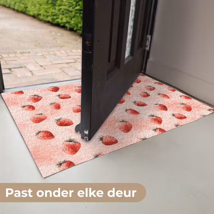Aardbei - Patroon - Roze Deurmat klein 898 -USP_NL