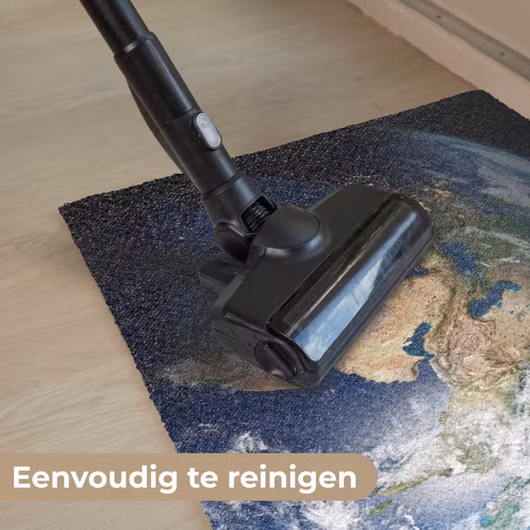 Aarde - Ruimte - Blauw - Groen Deurmat klein -reinigen_NL