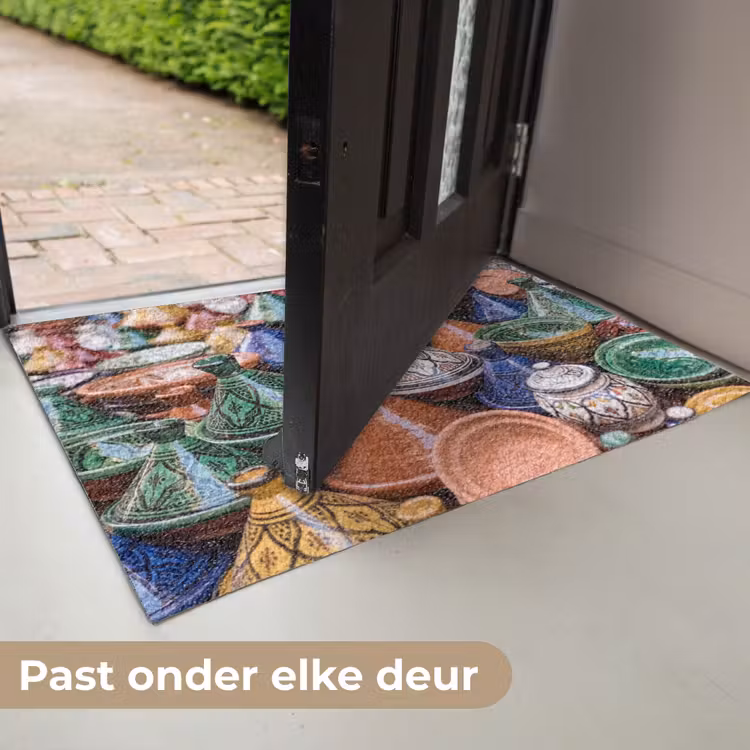 Deurmat - Aardewerk - Kleurrijk - Patroon - Aardewerk - Kleurrijk - Patroon Deurmat klein