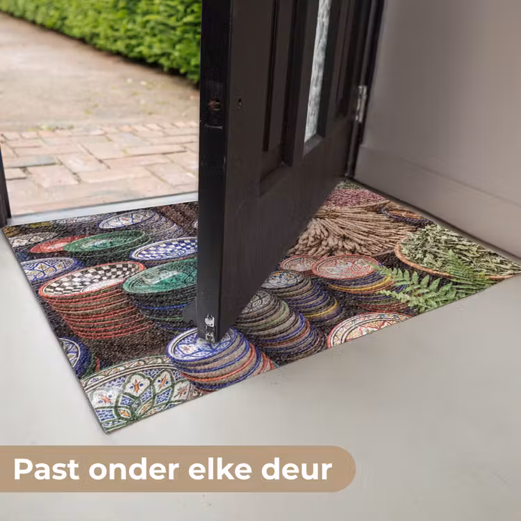 Deurmat - Aardewerk - Oosters - Kleurrijk - Aardewerk - Oosters - Kleurrijk Deurmat klein