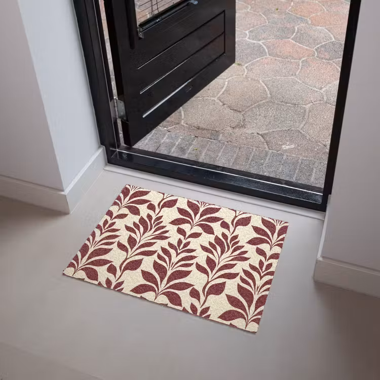 Abstract - Bladeren - Burgundy Deurmat klein 898 -sfeer5