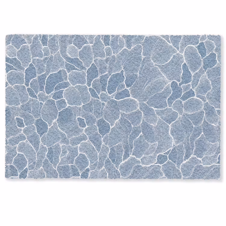 Abstract - Blauw - Bladeren Deurmat klein -zkaufland3d