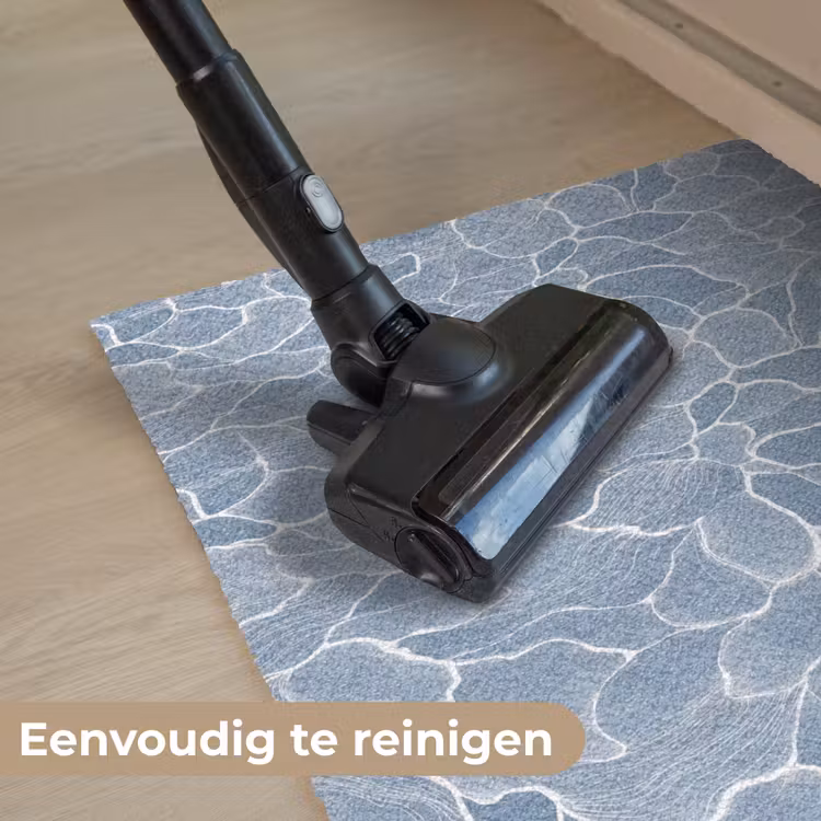 Abstract - Blauw - Bladeren Deurmat klein -reinigen_NL