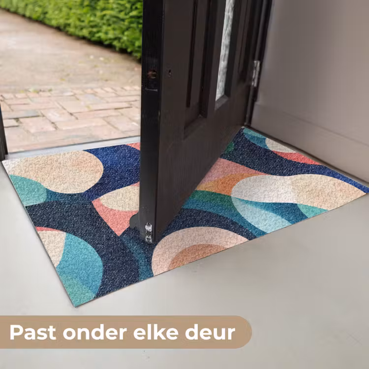 Abstract - Blauw - Roze Deurmat klein -USP_NL