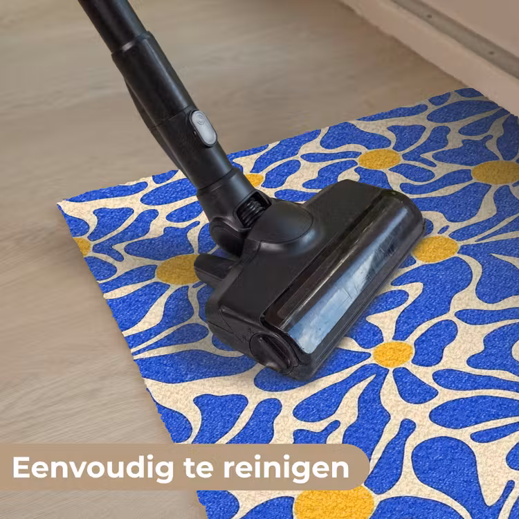 Abstract - Bloem - Blauw Deurmat klein 898 -reinigen_NL