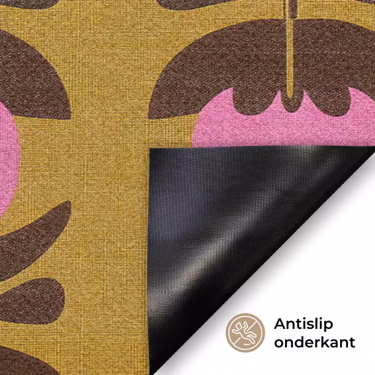 Abstract - Bloemen - Roze Deurmat klein 898 -antislip_NL