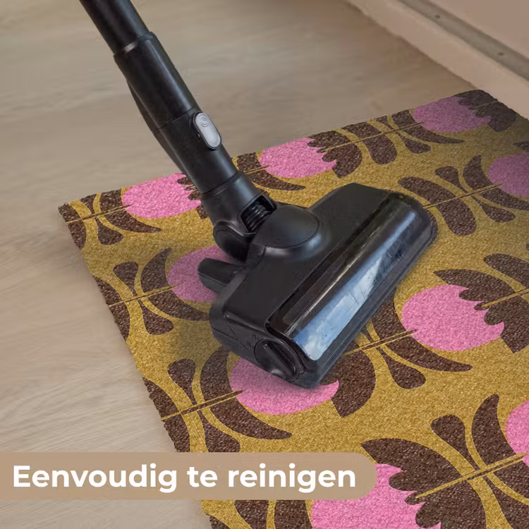 Abstract - Bloemen - Roze Deurmat klein 898 -reinigen_NL