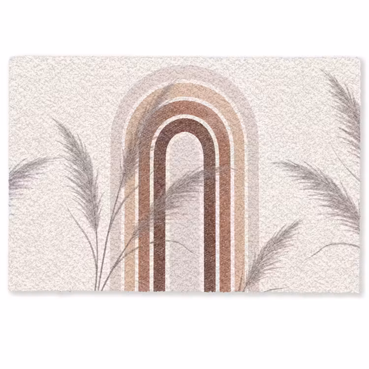 Abstract - Bogen - Plant - Boho - Beige Deurmat klein -zkaufland3d