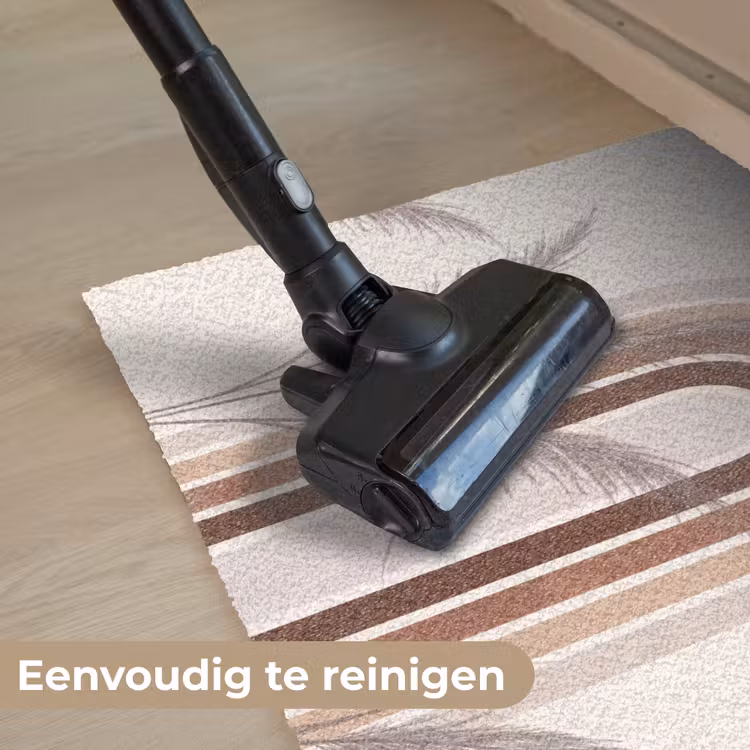 Abstract - Bogen - Plant - Boho - Beige Deurmat klein -reinigen_NL