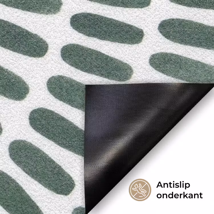 Abstract - Cirkel - Patroon - Modern - Groen Deurmat klein -antislip_NL