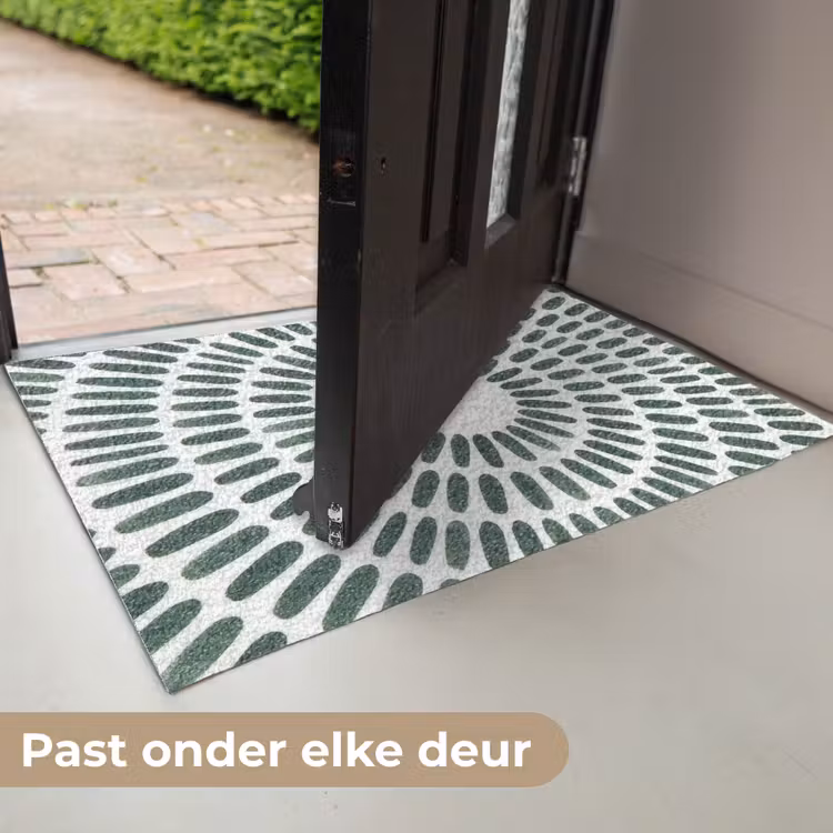 Abstract - Cirkel - Patroon - Modern - Groen Deurmat klein -USP_NL
