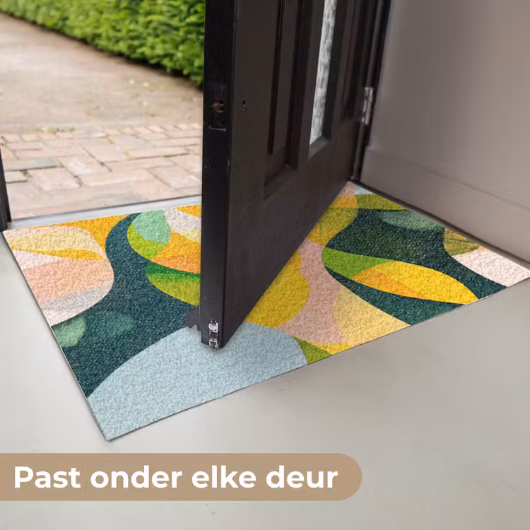Abstract - Geel - Roze - Groen Deurmat klein -USP_NL