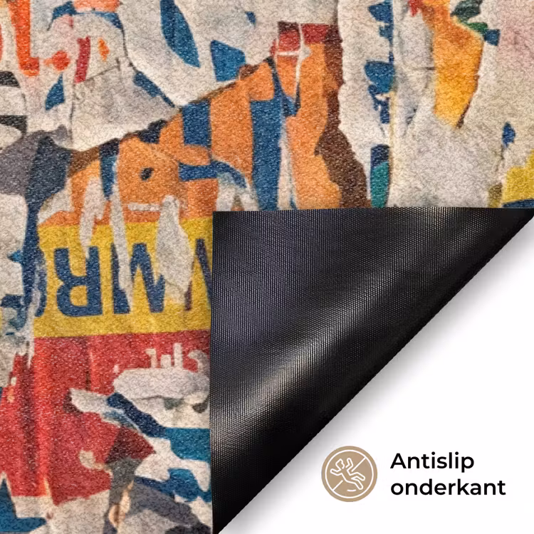 Abstract - Gelaagd papier - Urban - Modern - Kleurrijk Deurmat klein -antislip_NL