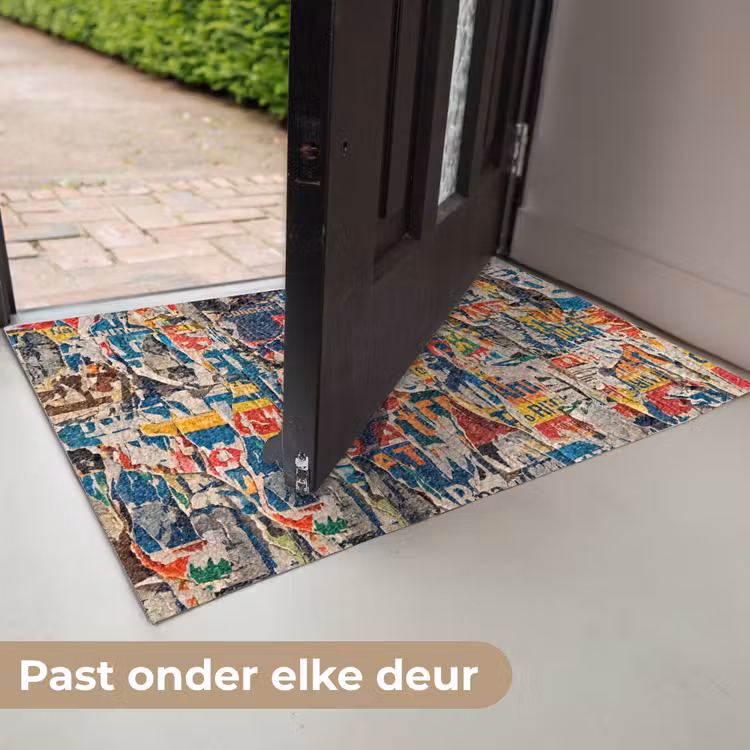 Abstract - Gelaagd papier - Urban - Modern - Kleurrijk Deurmat klein -USP_NL