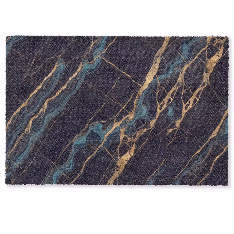 Abstract - Gouden lijnen - Kunst - Modern - Zwart Deurmat klein -zkaufland3d
