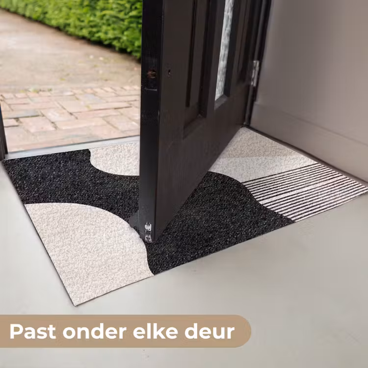 Abstract - Japandi - Beige - Modern Deurmat klein -USP_NL
