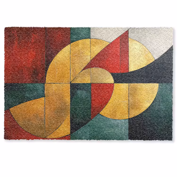 Abstract - Kerst - Goud - Rood - Groen Deurmat klein -zkaufland3d