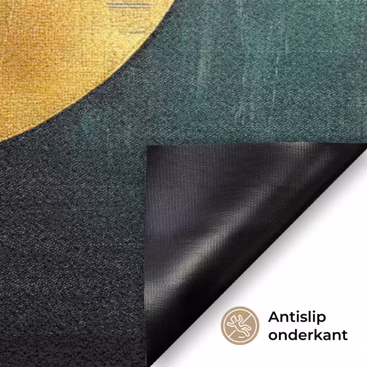 Abstract - Kerst - Goud - Rood - Groen Deurmat klein -antislip_NL
