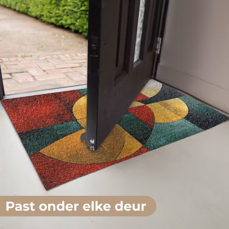 Abstract - Kerst - Goud - Rood - Groen Deurmat klein -USP_NL