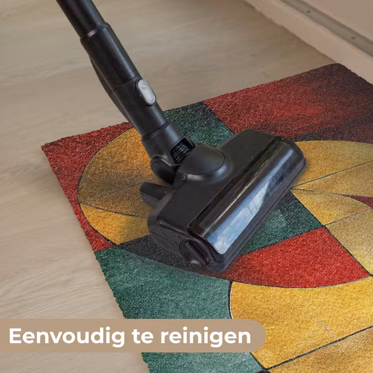 Abstract - Kerst - Goud - Rood - Groen Deurmat klein -reinigen_NL