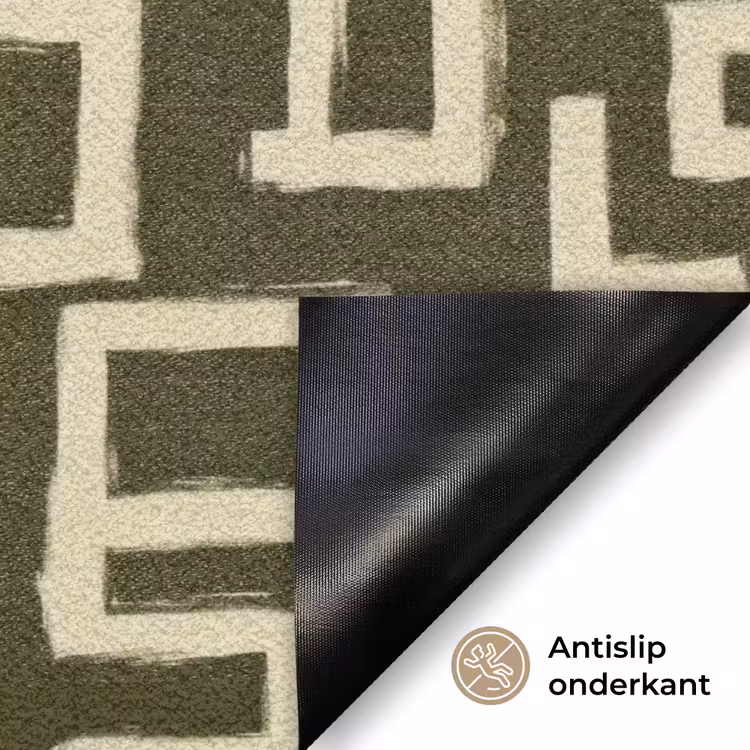 Abstract - Lijnen - Groen Deurmat klein 898 -antislip_NL
