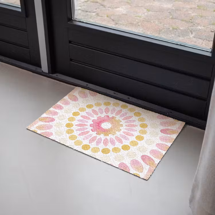 Abstract - Mandala - Kunst - Modern - Roze Deurmat klein -sfeer2