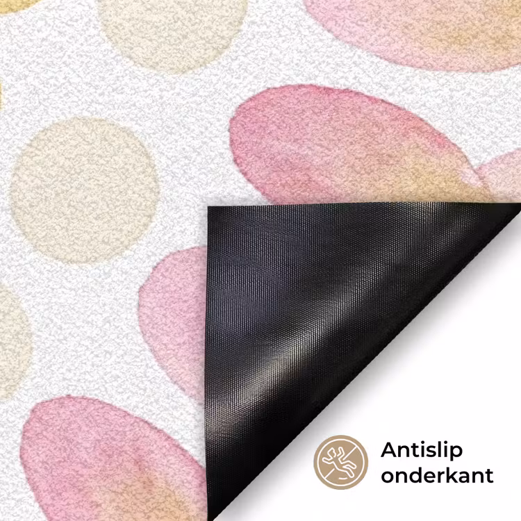 Abstract - Mandala - Kunst - Modern - Roze Deurmat klein -antislip_NL