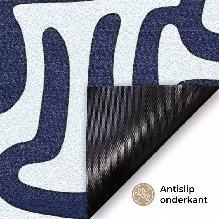 Abstract - Modern - Blauw Deurmat klein 898 -antislip_NL