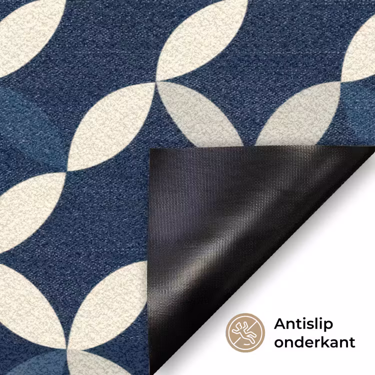 Abstract - Patroon - Blauw Deurmat klein 898 -antislip_NL