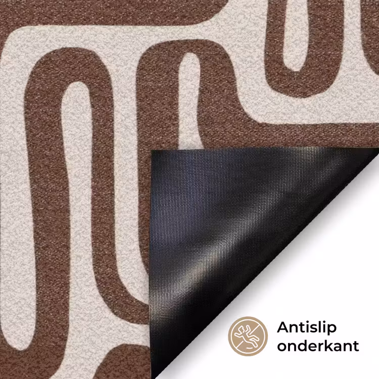 Abstract - Patroon - Bruin Deurmat klein 898 -antislip_NL