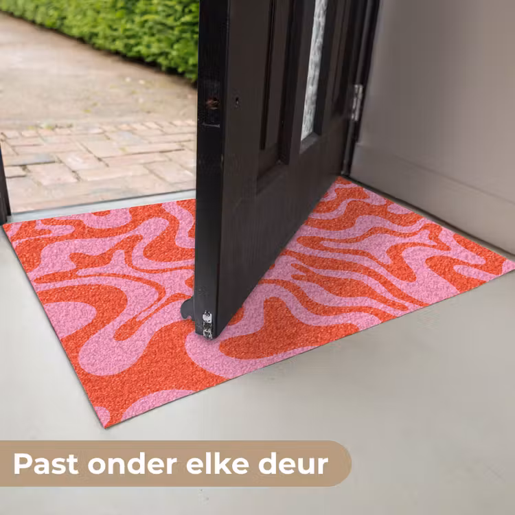 Abstract - Patroon - Rood - Roze - Minimalistisch Deurmat klein -USP_NL