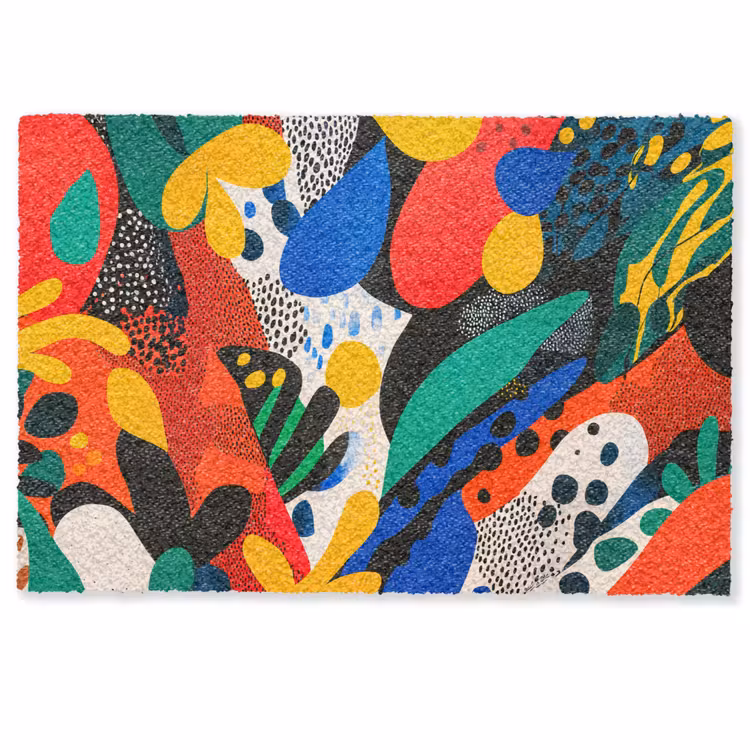 Abstract - Planten - Vormen - Kleurrijk Deurmat klein -zkaufland3d