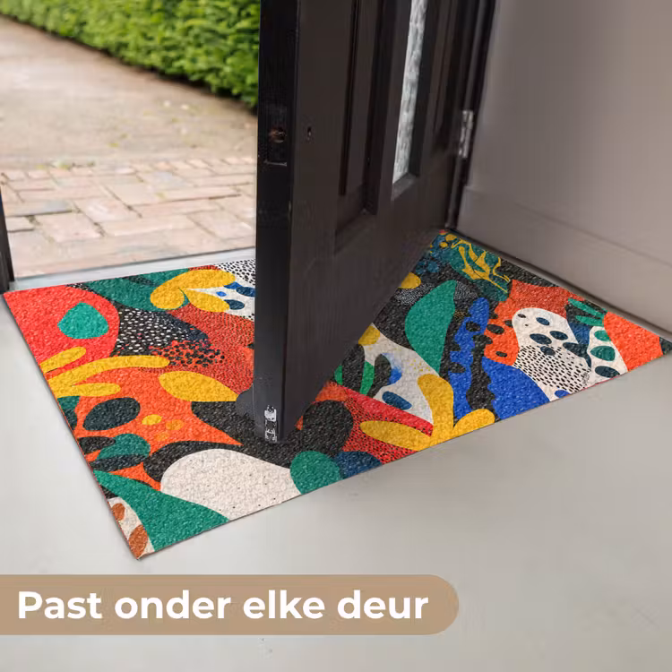 Abstract - Planten - Vormen - Kleurrijk Deurmat klein -USP_NL