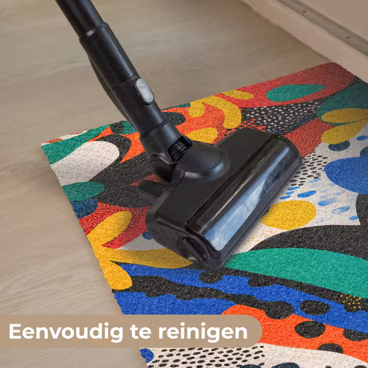 Abstract - Planten - Vormen - Kleurrijk Deurmat klein -reinigen_NL