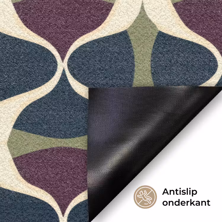 Abstract - Retro - Kleurrijk Deurmat klein 898 -antislip_NL