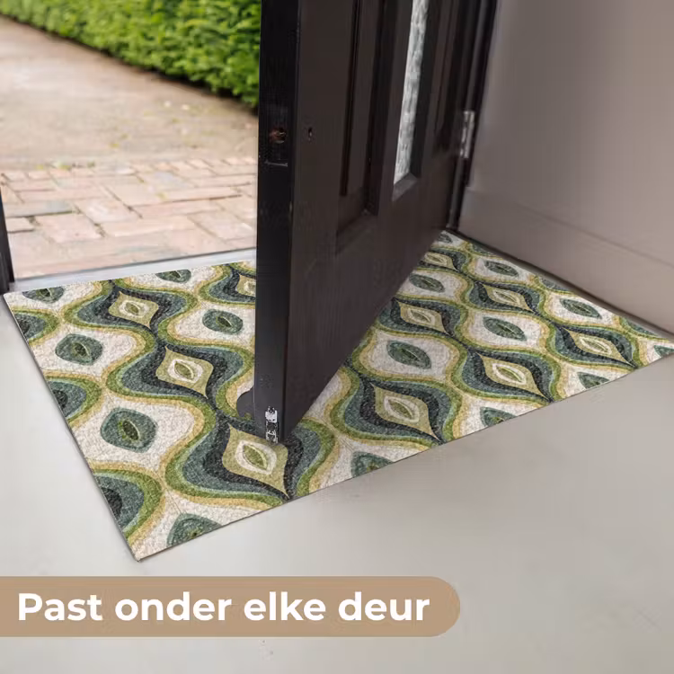 Abstract - Ritmisch - Groen Deurmat klein 898 -USP_NL