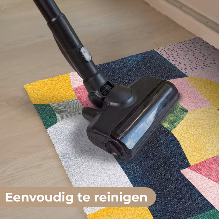 Abstract - Roze - Lappen - Vormen - Geel Deurmat klein -reinigen_NL