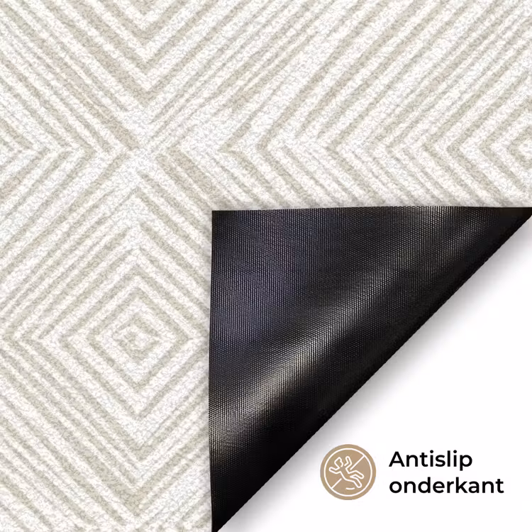 Abstract - Ruiten - Beige Deurmat klein 898 -antislip_NL
