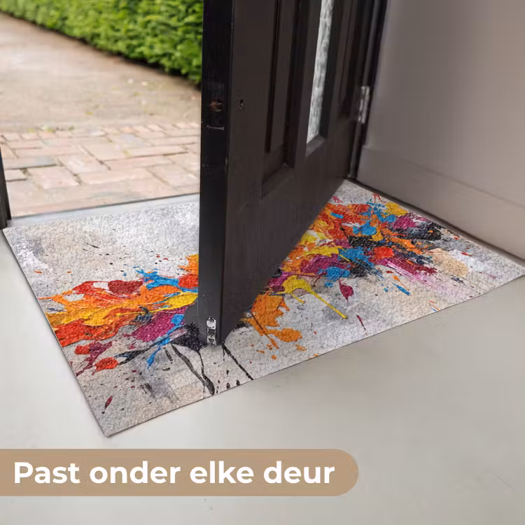 Abstract - Schilderij - Kleurrijk - Dynamisch Deurmat klein -USP_NL